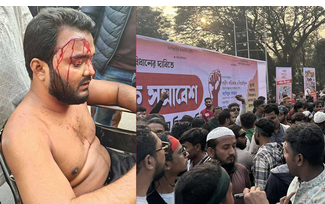 শহীদ মিনারে সমাবেশে গণ অধিকার পরিষদের ফারুককে মারধর